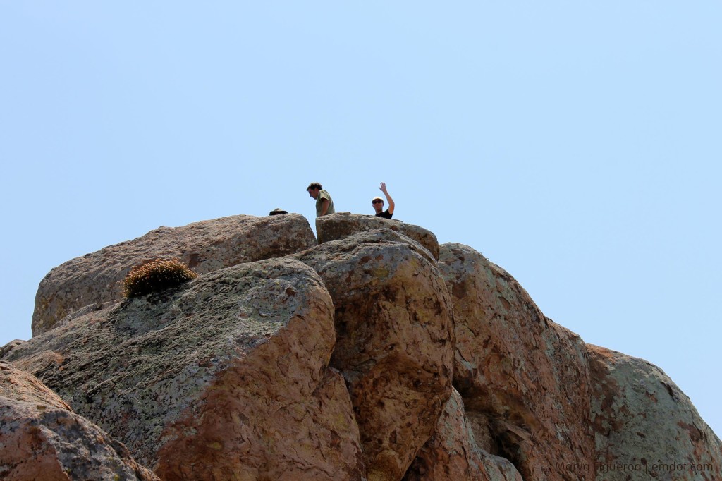 Steve waves hello from  the very top