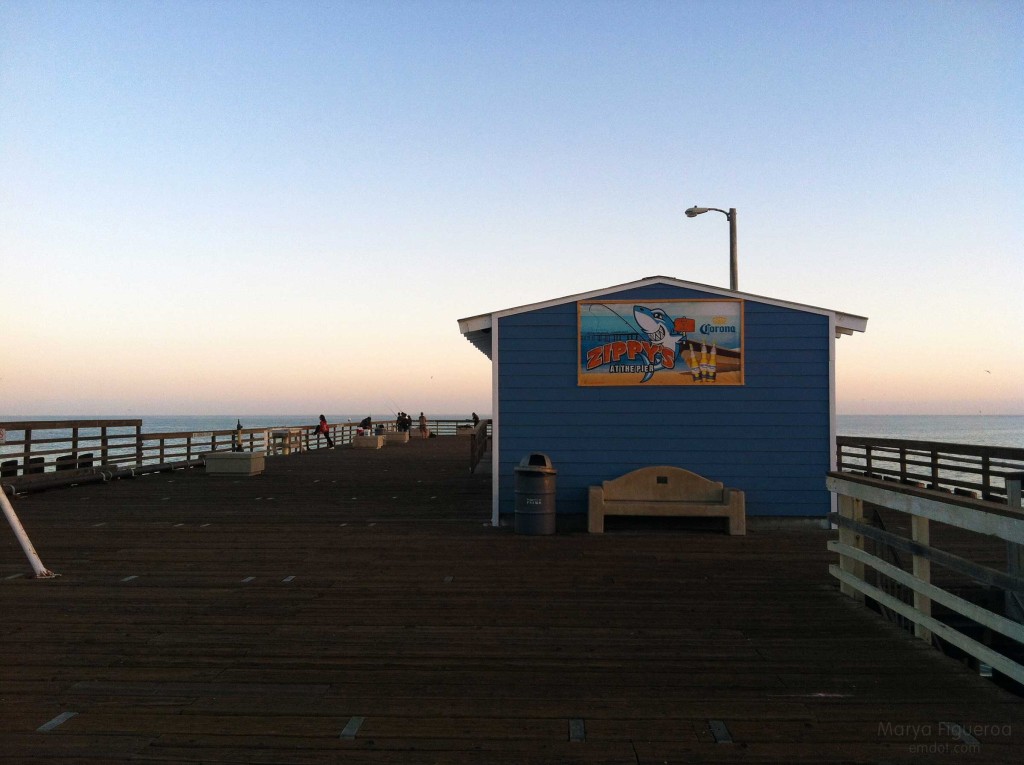 On the pier