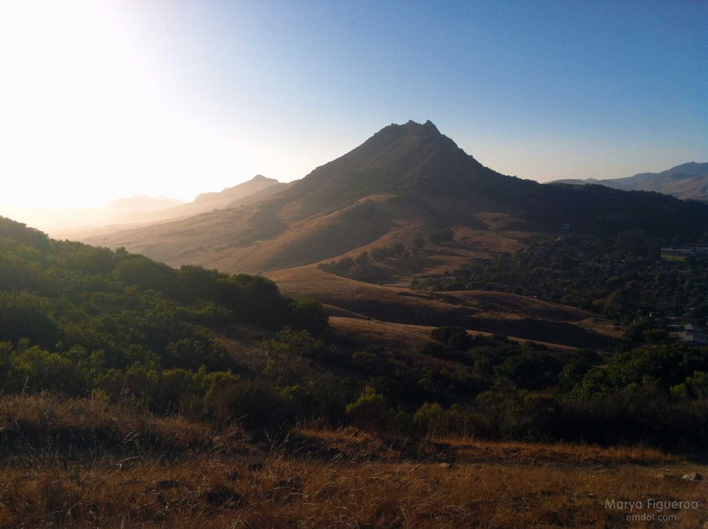 Looking at Bishop Peak from Cerro San Luis