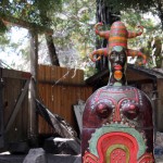 Statue at the Henry Miller Library, close up