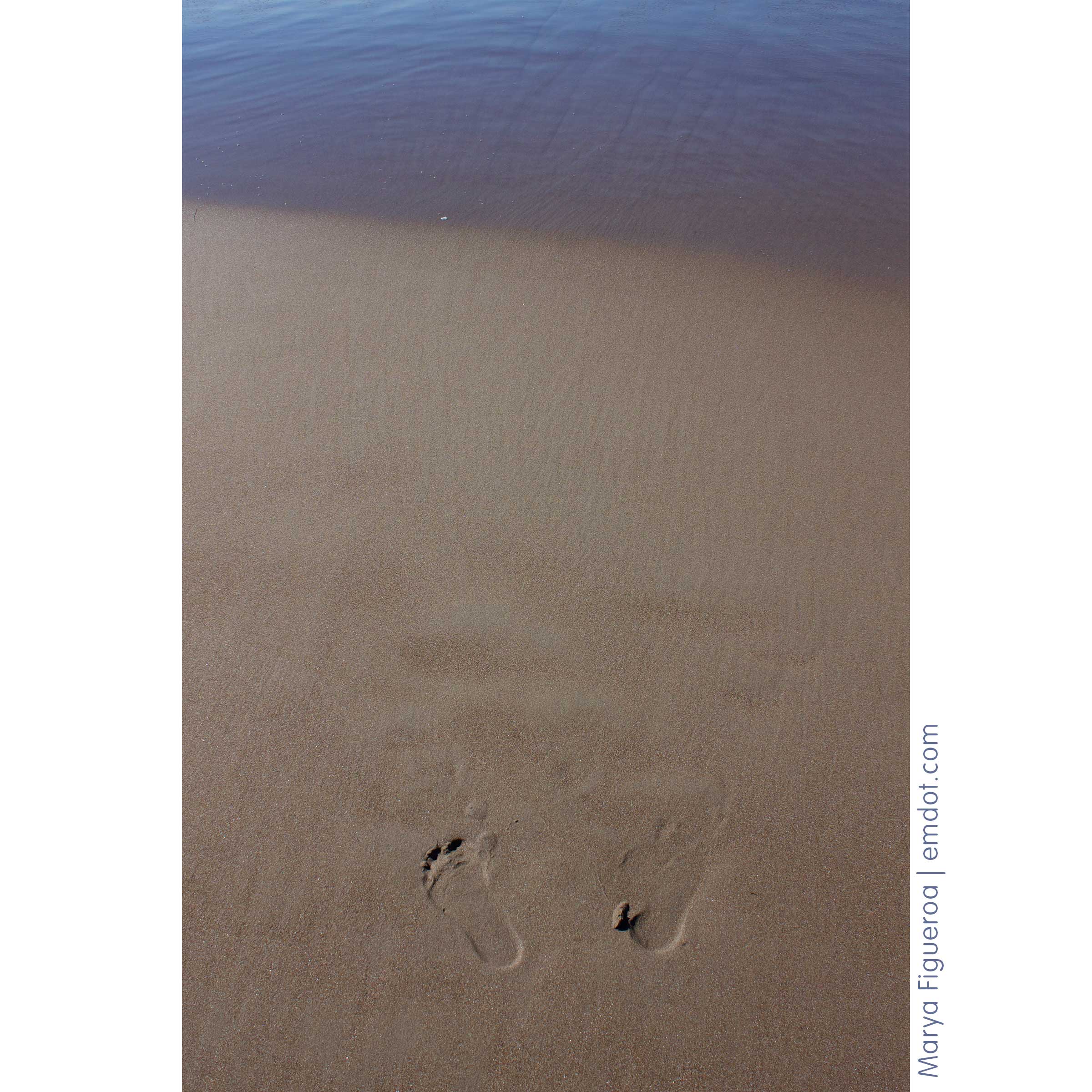 my foot prints in the sand
