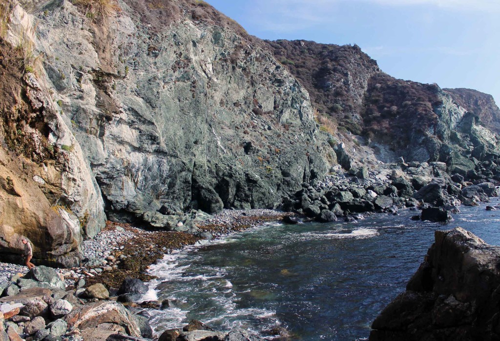 the rocky beach