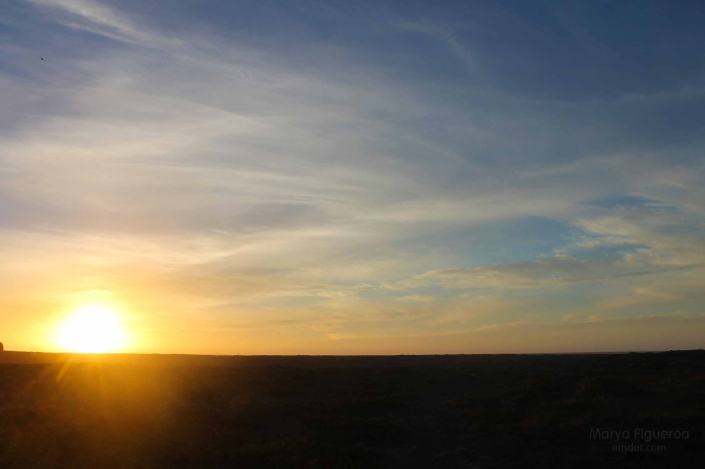 sunset over the pacific